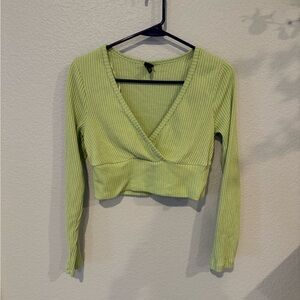 Wild Fable Green Wrap Crop